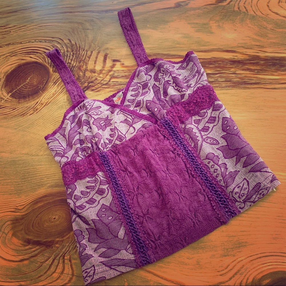 Free People Purple Crop Top Size S